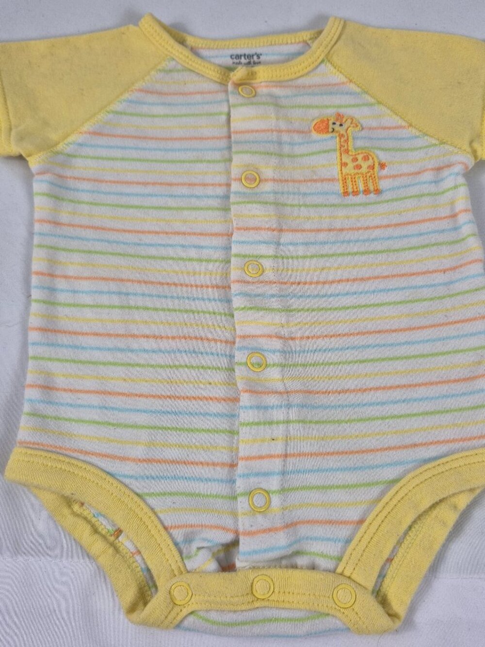 Carters Toddler Boys Short Sleeve " Giraffe" One Piece Sz 3Months